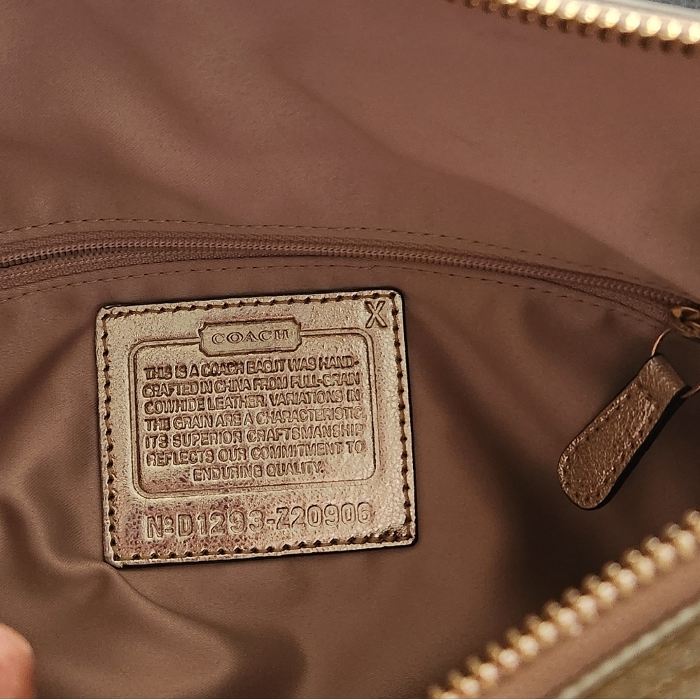 Coach Metallic Gold Hobo Bag - Picture 4 of 9
